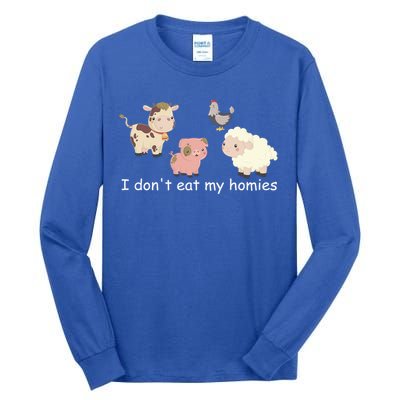 Vegetarian I Dont Eat My Homies Fun Vegan Love Animals Tee Gift Tall Long Sleeve T-Shirt