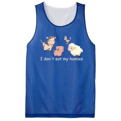 Vegetarian I Dont Eat My Homies Fun Vegan Love Animals Tee Gift Mesh Reversible Basketball Jersey Tank