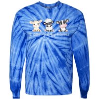 Vegetarian I Dont Eat My Homies Fun Vegan Love Cute Animals Gift Tie-Dye Long Sleeve Shirt