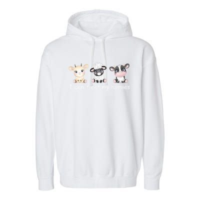 Vegetarian I Dont Eat My Homies Fun Vegan Love Cute Animals Gift Garment-Dyed Fleece Hoodie