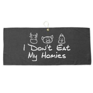 Vegetarian I Dont Eat My Homies Vegan Animals Lover Cute Gift Large Microfiber Waffle Golf Towel