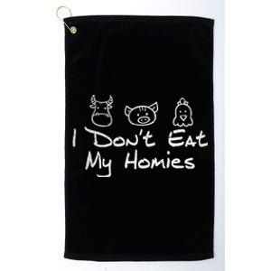 Vegetarian I Dont Eat My Homies Vegan Animals Lover Cute Gift Platinum Collection Golf Towel