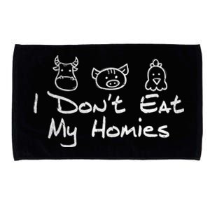 Vegetarian I Dont Eat My Homies Vegan Animals Lover Cute Gift Microfiber Hand Towel