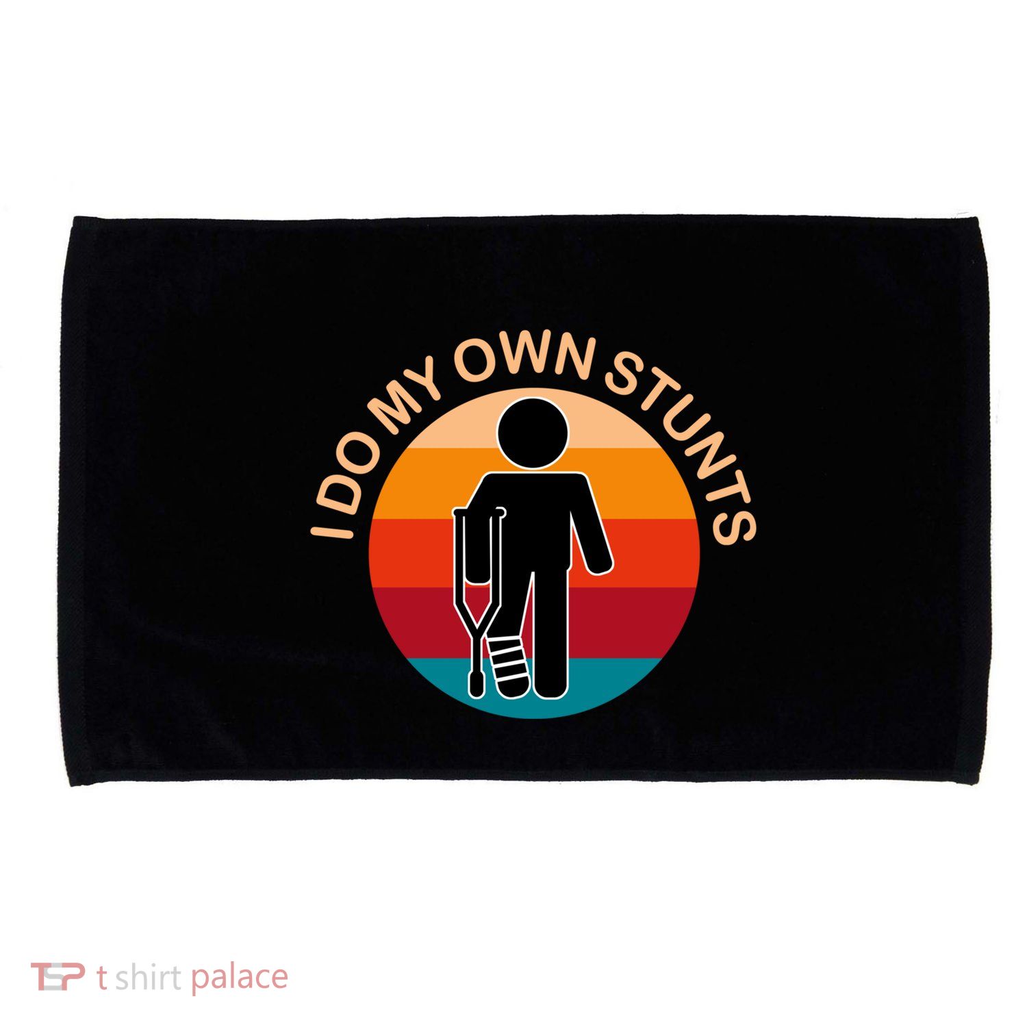 Vintage I Do My Own Stunts Get Well Gift Funny Injury Leg Microfiber Hand Towel