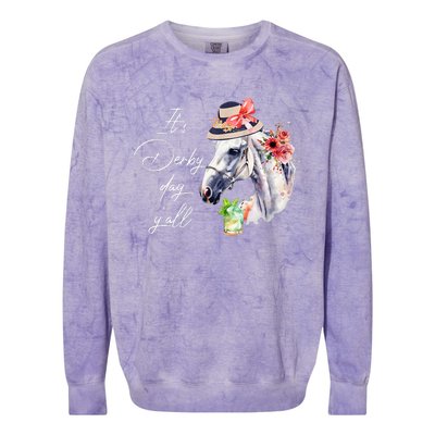 Vintage Its Derby 150 Yall 150th Horse Racing Derby Day 2024 Colorblast Crewneck Sweatshirt