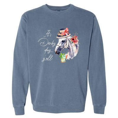 Vintage Its Derby 150 Yall 150th Horse Racing Derby Day 2024 Garment-Dyed Sweatshirt