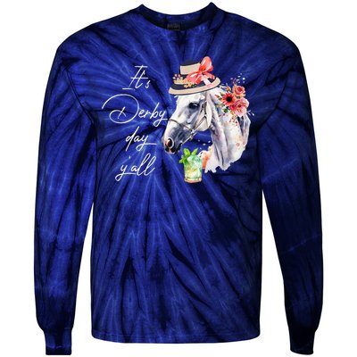 Vintage Its Derby 150 Yall 150th Horse Racing Derby Day 2024 Tie-Dye Long Sleeve Shirt