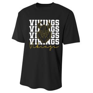 Vikings Inspirational Design Performance Sprint T-Shirt