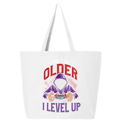 Vintage I Dont Get Older I Level Up Gamer Birthday Gift 25L Jumbo Tote