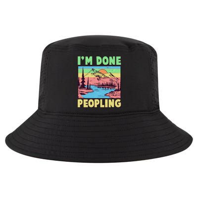 Vintage I'm Done Peopling Great Outdoors Nature Camping Fan Cool Comfort Performance Bucket Hat