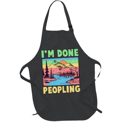 Vintage I'm Done Peopling Great Outdoors Nature Camping Fan Apron