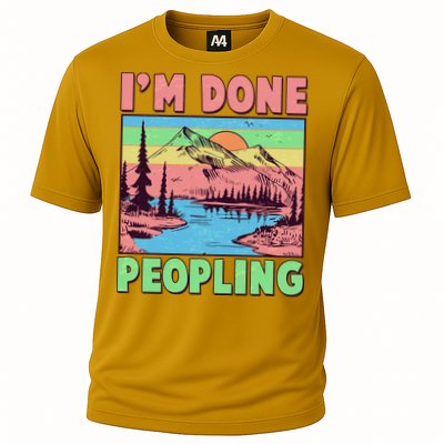 Vintage I'm Done Peopling Great Outdoors Nature Camping Fan Performance Shirt