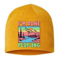 Vintage I'm Done Peopling Great Outdoors Nature Camping Fan Sustainable Beanie