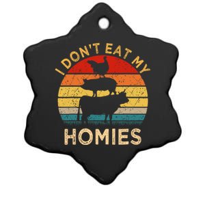 Vegetarian I DonT Eat My Homies | Turkey Day Thanksgiving Ceramic Star Ornament