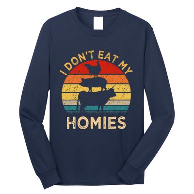 Vegetarian I DonT Eat My Homies | Turkey Day Thanksgiving Long Sleeve Shirt