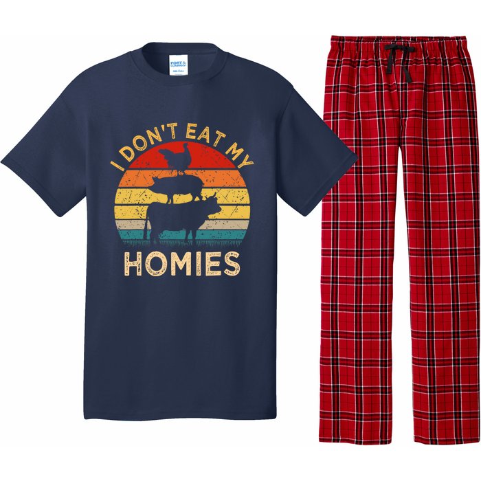 Vegetarian I DonT Eat My Homies | Turkey Day Thanksgiving Pajama Set