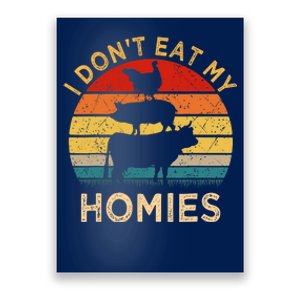 Vegetarian I DonT Eat My Homies | Turkey Day Thanksgiving Poster