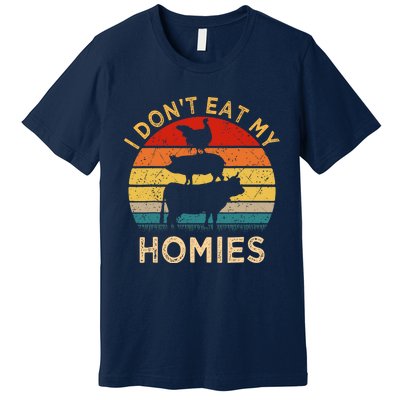 Vegetarian I DonT Eat My Homies | Turkey Day Thanksgiving Premium T-Shirt