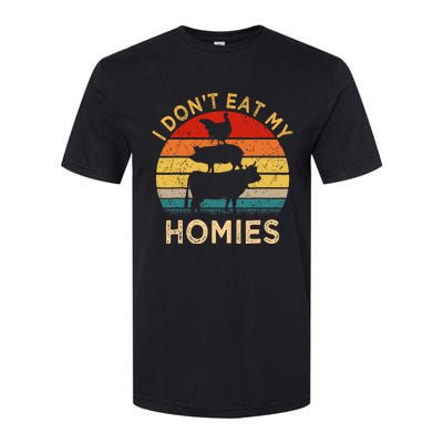 Vegetarian I DonT Eat My Homies | Turkey Day Thanksgiving Softstyle CVC T-Shirt