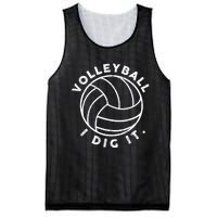 Volleyball I Dig It Funny Mesh Reversible Basketball Jersey Tank