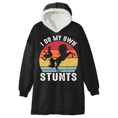 Vintage I Do My Own Stunts Broken Bone Horse Women Men Gift Hooded Wearable Blanket