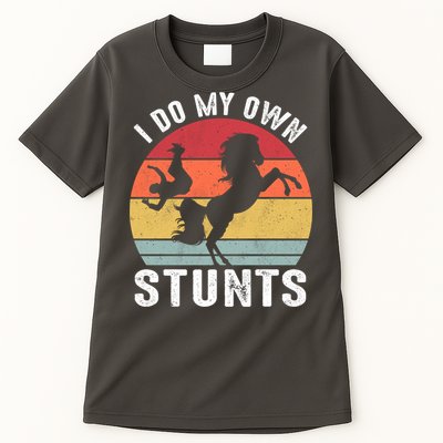 Vintage I Do My Own Stunts Broken Bone Horse Women Men Gift Tall T-Shirt