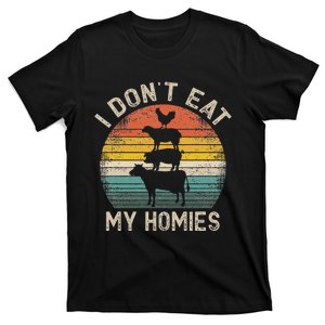 Vegetarian I DonT Eat My Homies Funny Vegan T-Shirt