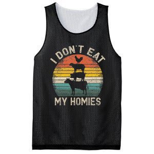 Vegetarian I DonT Eat My Homies Funny Vegan Mesh Reversible Basketball Jersey Tank