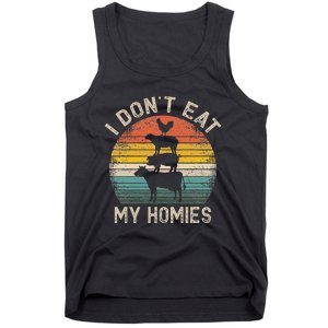 Vegetarian I DonT Eat My Homies Funny Vegan Tank Top