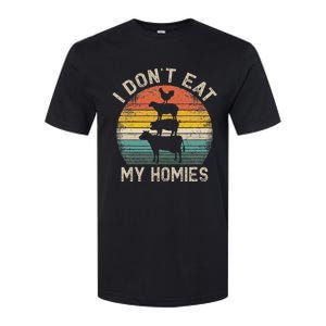 Vegetarian I DonT Eat My Homies Funny Vegan Softstyle CVC T-Shirt