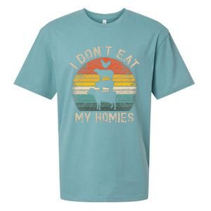 Vegetarian I DonT Eat My Homies Funny Vegan Sueded Cloud Jersey T-Shirt