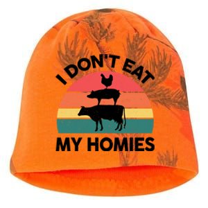 Vegangiftgift I Dont Eat My Homies Vegetarian Funny Cute Gift Kati - Camo Knit Beanie