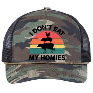 Vegangiftgift I Dont Eat My Homies Vegetarian Funny Cute Gift Retro Rope Trucker Hat Cap