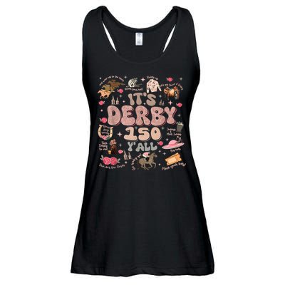 Vintage Its Derby 150 Yall 150th Horse Racing Ky Derby Day Ladies Essential Flowy Tank