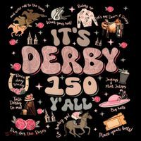 Vintage Its Derby 150 Yall 150th Horse Racing Ky Derby Day Kids T-Shirt