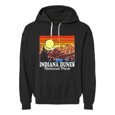 Vintage Indiana Dunes National Park Souvenir Garment-Dyed Fleece Hoodie