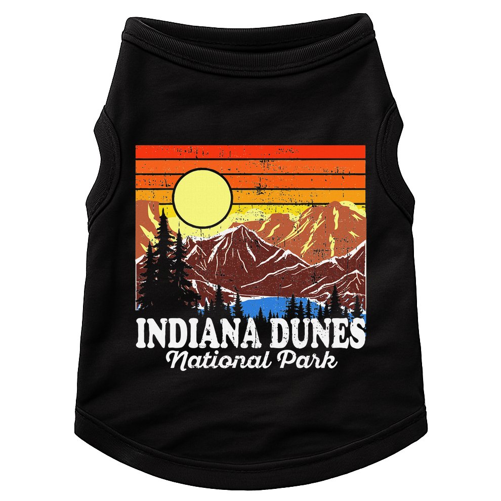 Vintage Indiana Dunes National Park Souvenir Doggie Tank