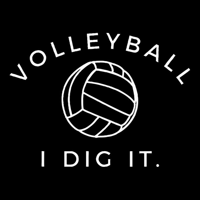 Volleyball I Dig It. Funny Volleyball Quote Cooling Performance Crew T-Shirt