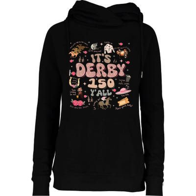 Vintage ItS Derby 150 Yall 150th Horse Racing Ky Derby Day Womens Funnel Neck Pullover Hood