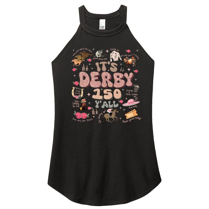 Vintage ItS Derby 150 Yall 150th Horse Racing Ky Derby Day Women’s Perfect Tri Rocker Tank