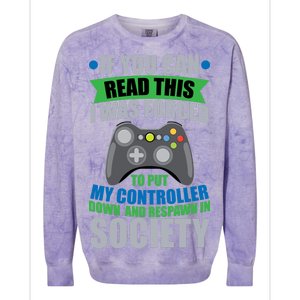 Video Game Respawn In Society Colorblast Crewneck Sweatshirt