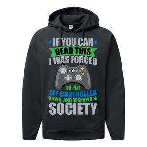 Video Game Respawn In Society Performance Fleece Hoodie