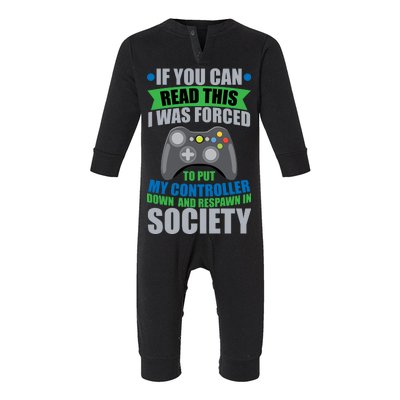 Video Game Respawn In Society Infant Fleece One Piece