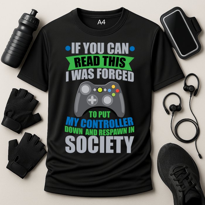 Video Game Respawn In Society Cooling Performance Crew T-Shirt