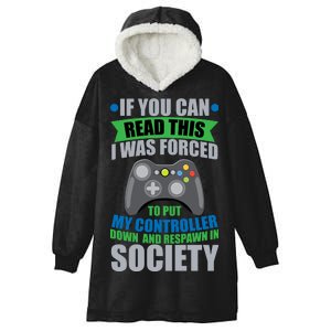 Video Game Respawn In Society Hooded Wearable Blanket