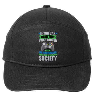 Video Game Respawn In Society 7-Panel Snapback Hat