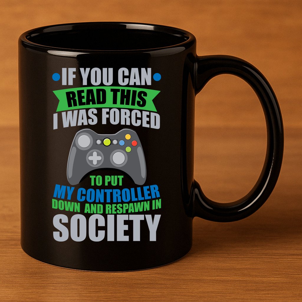 Video Game Respawn In Society 11oz C Handle Ceramic Mug