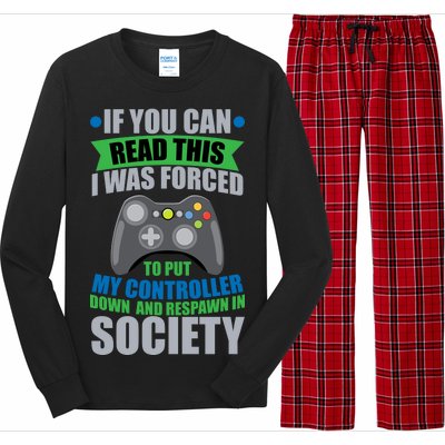 Video Game Respawn In Society Long Sleeve Pajama Set