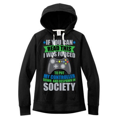 Video Game Respawn In Society Women's Fleece Hoodie