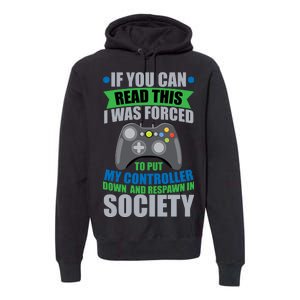 Video Game Respawn In Society Premium Hoodie